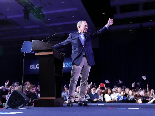 WEST PALM BEACH, FLORIDA - MARCH 03: Democratic presidential candidate former New York City Mayor Mike Bloomberg speaks at his Super Tuesday night event on March 03, 2020 in West Palm Beach, Florida. 1,357 Democratic delegates are at stake as voters cast their ballots in 14 states and American Samoa …