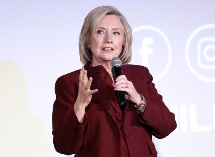 NEW YORK, NEW YORK - MARCH 04: Hillary Rodham Clinton speaks onstage during Hulu's &q