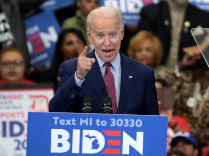 DETROIT, MICHIGAN - MARCH 09: Democratic presidential candidate former Vice President Joe