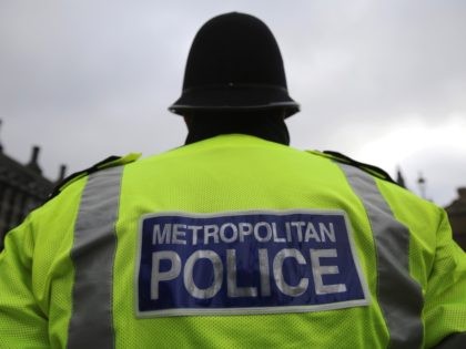 LONDON, ENGLAND - FEBRUARY 15: A Police Office stands in Parliament Square on February 15,