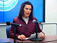 Michigan Gov. Gretchen Whitmer speaks about coronavirus cases during a press conference at the Michigan State Police headquarters in Windsor Township, Michigan, on March 10. Credit: David Eggert/AP