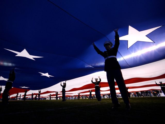 Marines American flag (Donald Miralle / Getty)
