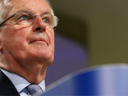 European Commission's Head of Task Force for Relations with Britain Michel Barnier gives a