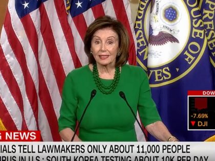 Nancy Pelosi during 3/12/2020 press conference