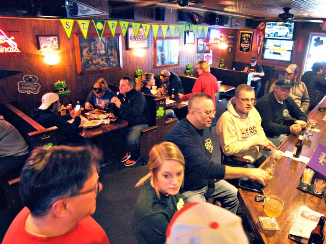 People Dine in a Restaurant