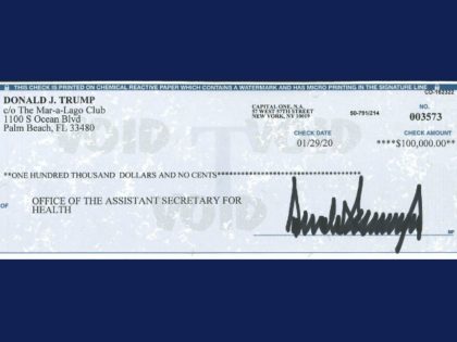 Trump Salary Donation