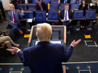 President Donald Trump speaks about the coronavirus, with Dr. Deborah Birx, White House coronavirus response coordinator, at right, in the James Brady Press Briefing Room of the White House, Tuesday, March 31, 2020, in Washington. (AP Photo/Alex Brandon)