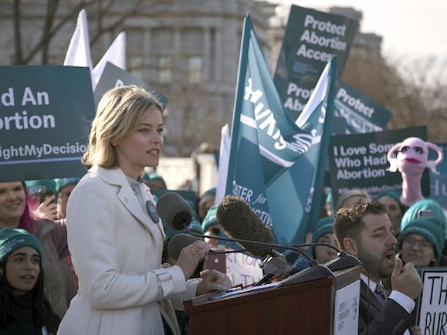 IMAGE DISTRIBUTED FOR CENTER FOR REPRODUCTIVE RIGHTS - Actor Elizabeth Banks speaks to abo