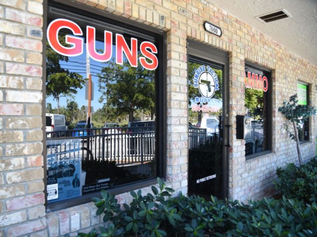 Outside view of Sunrise Tactical Supply store in Coral Springs, Florida on February 16, 20