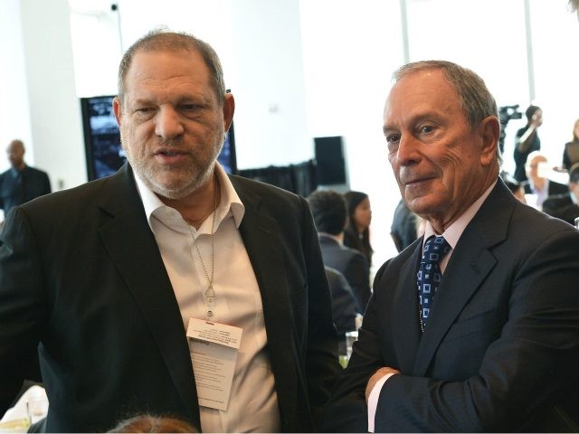 NEW YORK, NY - APRIL 22: Producer Harvey Weinstein (L) and Michael Bloomberg attend Bloomb