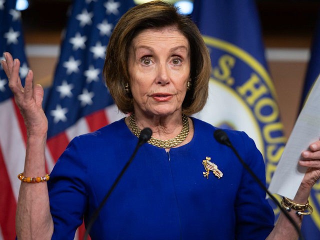 Speaker of the House Nancy Pelosi speaks during her weekly press conference on Capitol Hill in Washington, DC, March 5, 2020. (Photo by SAUL LOEB / AFP) (Photo by SAUL LOEB/AFP via Getty Images)