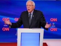 Sen. Bernie Sanders, I-Vt., participates in a Democratic presidential primary debate with former Vice President Joe Biden at CNN Studios, Sunday, March 15, 2020, in Washington. (AP Photo/Evan Vucci)