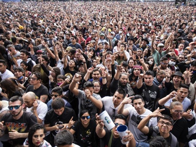 Thousands cheer the Vive Latino festival in Mexico City, Saturday, March 14, 2020. On Frid