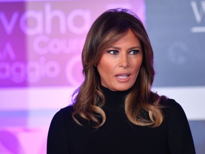 US First Lady Melania Trump speaks during the annual International Women of Courage (IWOC)