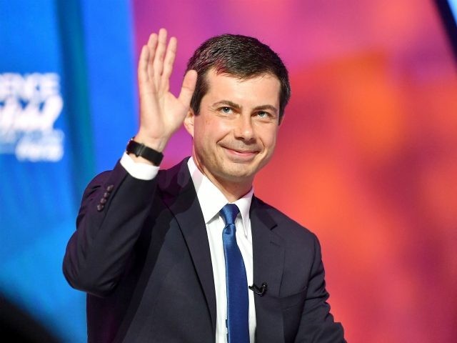 NEW ORLEANS, LOUISIANA - JULY 07: Mayor Pete Buttigieg speaks on stage at 2019 ESSENCE Festival Presented By Coca-Cola at Ernest N. Morial Convention Center on July 07, 2019 in New Orleans, Louisiana. (Photo by Paras Griffin/Getty Images for ESSENCE)