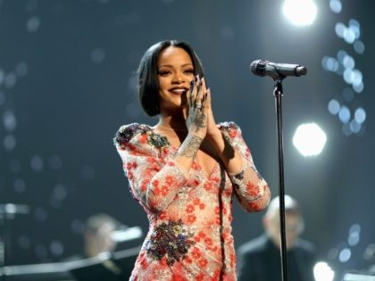 LOS ANGELES, CA - FEBRUARY 13: Singer Rihanna performs onstage during the 2016 MusiCares Person of the Year honoring Lionel Richie at the Los Angeles Convention Center on February 13, 2016 in Los Angeles, California. (Photo by Christopher Polk/Getty Images for NARAS)
