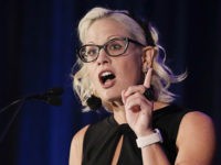 Sen. Kyrsten Sinema, D-Ariz. speaks during a luncheon at the Arizona Biltmore, Friday, May 17, 2019, in Phoenix. Arizona Senators Sinema and Martha McSally spoke to a crowd at an Arizona Chamber of Commerce and Industry event to give an update on action in Washington, D.C. (AP Photo/Chris Carlson)