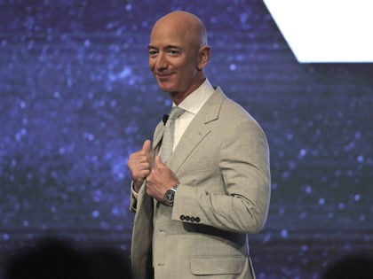 Amazon founder Jeff Bezos during the JFK Space Summit at the John F. Kennedy Presidential