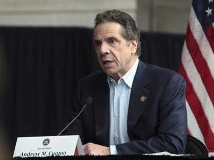 NEW YORK, NY - MARCH30: New York State Governor Andrew Cuomo holds his daily briefing on coronavirus update at the Javits Center also known as the Jacob Javits Medical Center powered by the New York State Guard on March 30, 2020 in New York City. Credit: mpi43/MediaPunch /IPX