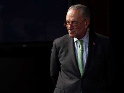 Senate Minority Leader Sen. Chuck Schumer of N.Y., listens during a news conference on Cap