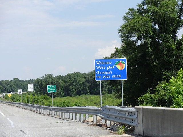 Georgia welcome sign