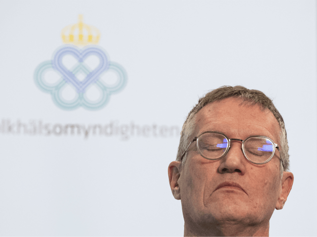 Epidemiologist Anders Tegnell of the Public Health Agency of Sweden attends a press conference to update on the COVID-19 coronavirus situation on April 1, 2020 in Solna, Sweden. (Photo by Jonathan NACKSTRAND / AFP) (Photo by JONATHAN NACKSTRAND/AFP via Getty Images)