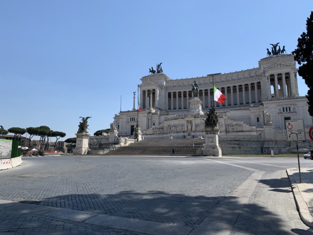 The Piazza Venezia and the Victor Emmanuel monument.