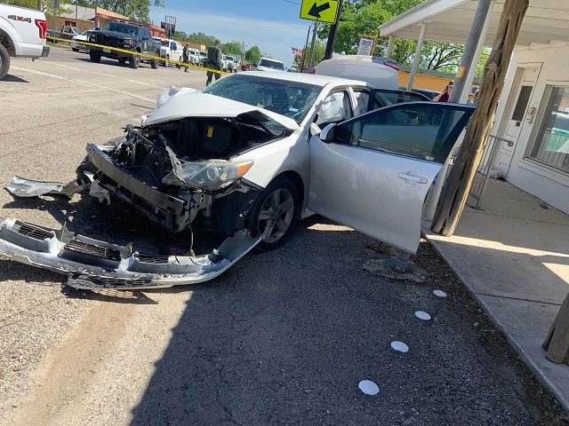 A suspected human smuggler crashed his Camry after a high-speed vehicle pursuit near the Mexican border. (Photo: U.S. Border Patrol/Del Rio Sector)