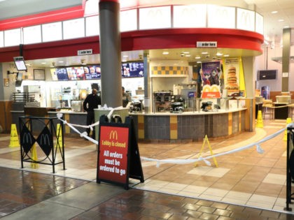 View of McDonald's as Washington Union Station seems empty Due To Coronavirus Pandemic as