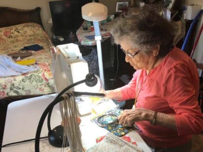 96-year-old Nancy Williams from Loganville, Georgia, is using her sewing skills to make su