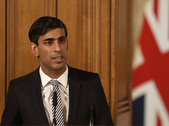 LONDON, ENGLAND - MARCH 17: Britain's Chancellor Rishi Sunak gives a press conference abou