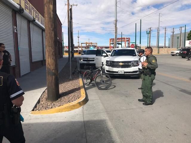 El Paso Sector Border Patrol agents arrest a suspected burglar of a business during a "sta