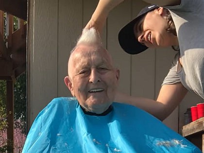 96-Year-Old WWII Veteran Gets Mohawk to Bring Cheer amid Coronavirus