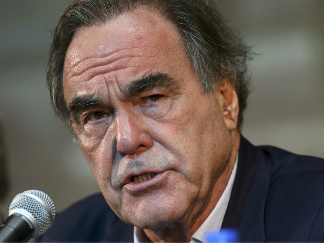 American movie director Oliver Stone speaks during a news conference in the Fajr Internati