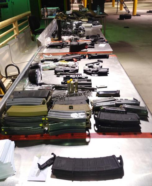 Presidio Port of Entry CBP officers seized a cache of firearms parts and ammunition headed to Mexico. (Photo: U.S. Customs and Border Protection/El Paso Sector)