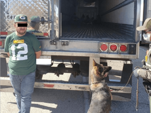 El Centro Sector Border Patrol agents arrested an illegal alien human smuggler and 12 ille