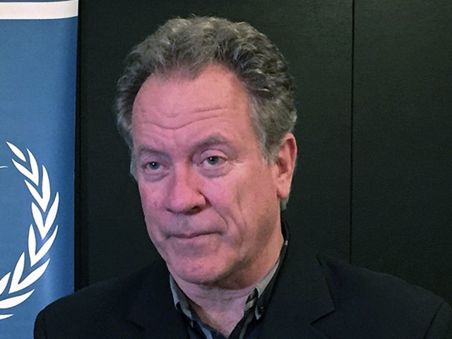 FILE - In this Sunday, May 21, 2017 file photo, David Beasley, the new executive director