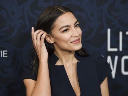 Rep. Alexandria Ocasio-Cortez (D-N.Y.) attends the premiere of "Little Women" at the Museum of Modern Art on Saturday, Dec. 7, 2019, in New York. (Photo by Evan Agostini/Invision/AP)