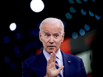 Democratic presidential candidate former Vice President Joe Biden speaks at the Brown &amp