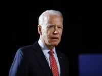 Democratic presidential candidate former Vice President Joe Biden arrives to speak about the coronavirus Thursday, March 12, 2020, in Wilmington, Del. (AP Photo/Matt Rourke)