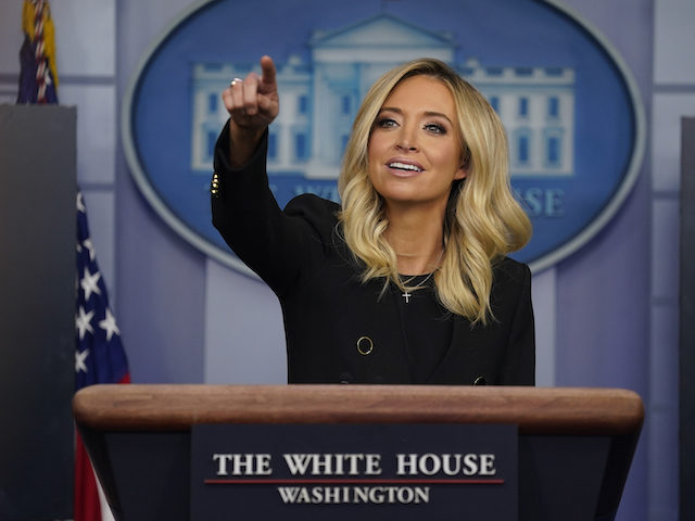 White House press secretary Kayleigh McEnany speaks during a press briefing at the White H