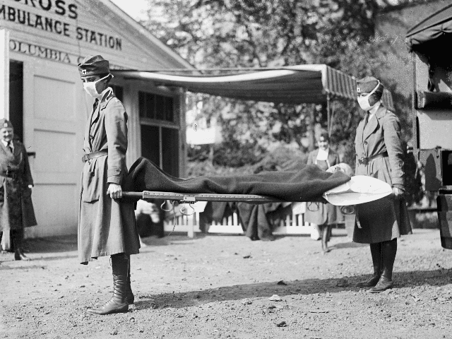 This Library of Congress photo shows a demonstration at the Red Cross Emergency Ambulance