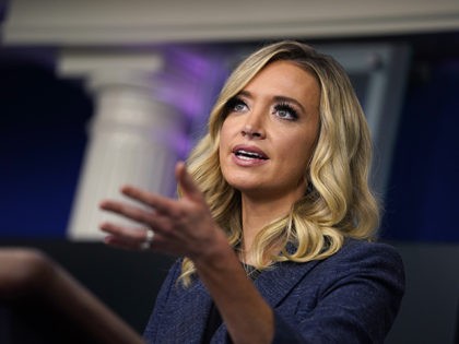 White House press secretary Kayleigh McEnany speaks during a press briefing at the White House, Tuesday, May 12, 2020, in Washington. (AP Photo/Evan Vucci)