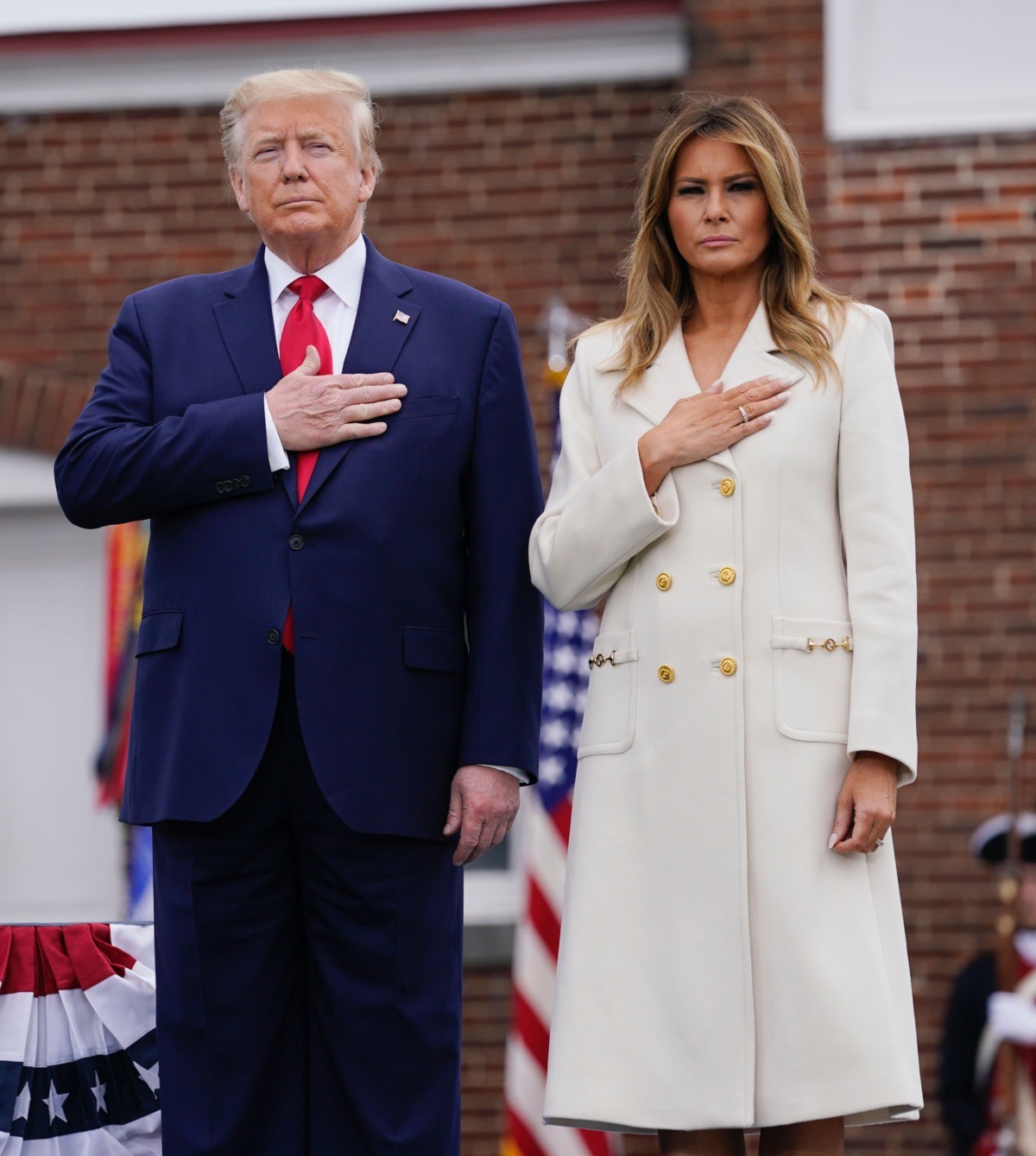 Fashion Notes: Melania Trump Observes Memorial Day in Luxurious Gucci Coat