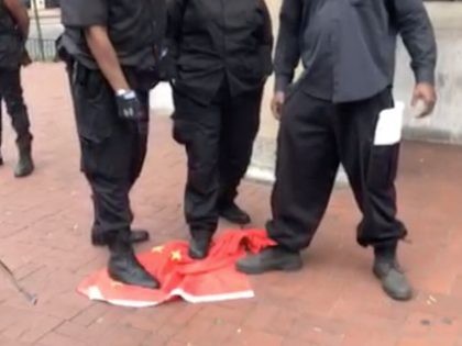 Black Panthers trample Chinese flag (Breitbart News)