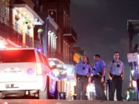NEW ORLEANS, LA - MARCH 16: Members of the New Orelans Police Department stand on Bourbon Street as Louisiana Governor John Bel Edwards orders bars, gyms and casinos to close until April 13th due to the spread of coronavirus (COVID-19) on March 16, 2020 in New Orleans, Louisiana. The World …