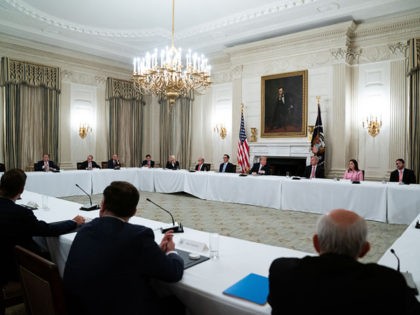 WASHINGTON, DC - MAY 08: U.S. President Donald Trump makes remarks at the beginning of a m