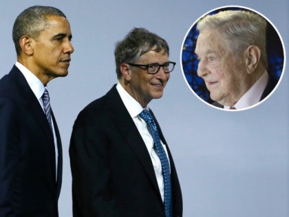 Microsoft CEO Bill Gates (R) and US President Barack Obama (L) leave after the "Missi
