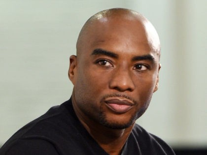 Charlamagne tha God at the 'MSNBC: Hip Hop And Politics' panel during Politicon at Pasadena Convention Center on July 30, 2017 in Pasadena, California. (Photo by Joshua Blanchard/Getty Images for Politicon)
