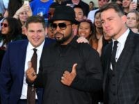 Ice Cube Posts Cartoon of Black Figure Stomping White Figure